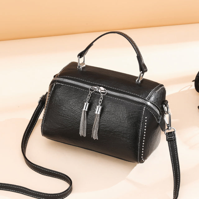 Brand Women Leather Handbags Fashion Rivet